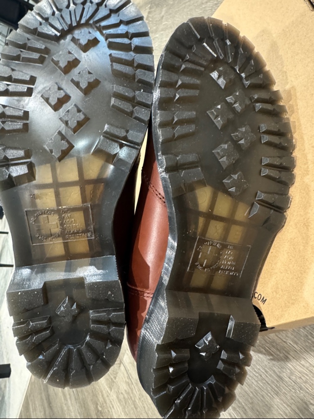 Dr. Martens Brown Leather Fur-Trim Leonore Boots - Picture 4 of 6